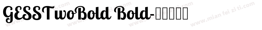 GESSTwoBold Bold字体转换